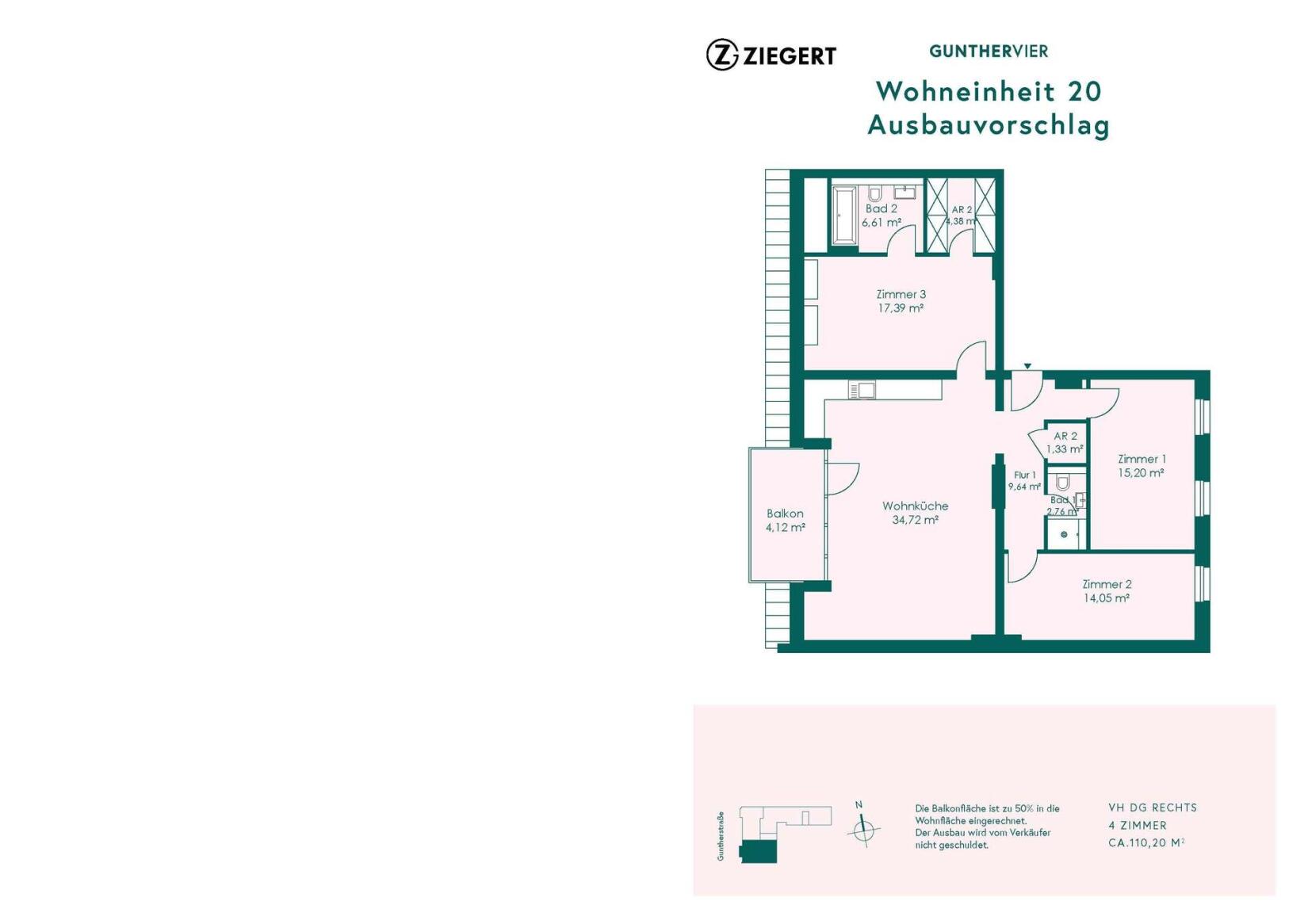 Einheit: 20 | GuntherVier | Eine attraktive Immobilie von ZIEGERT Immobilien, Ihr Premium-Immobilienmakler in Berlin, Leipzig und Umgebung.