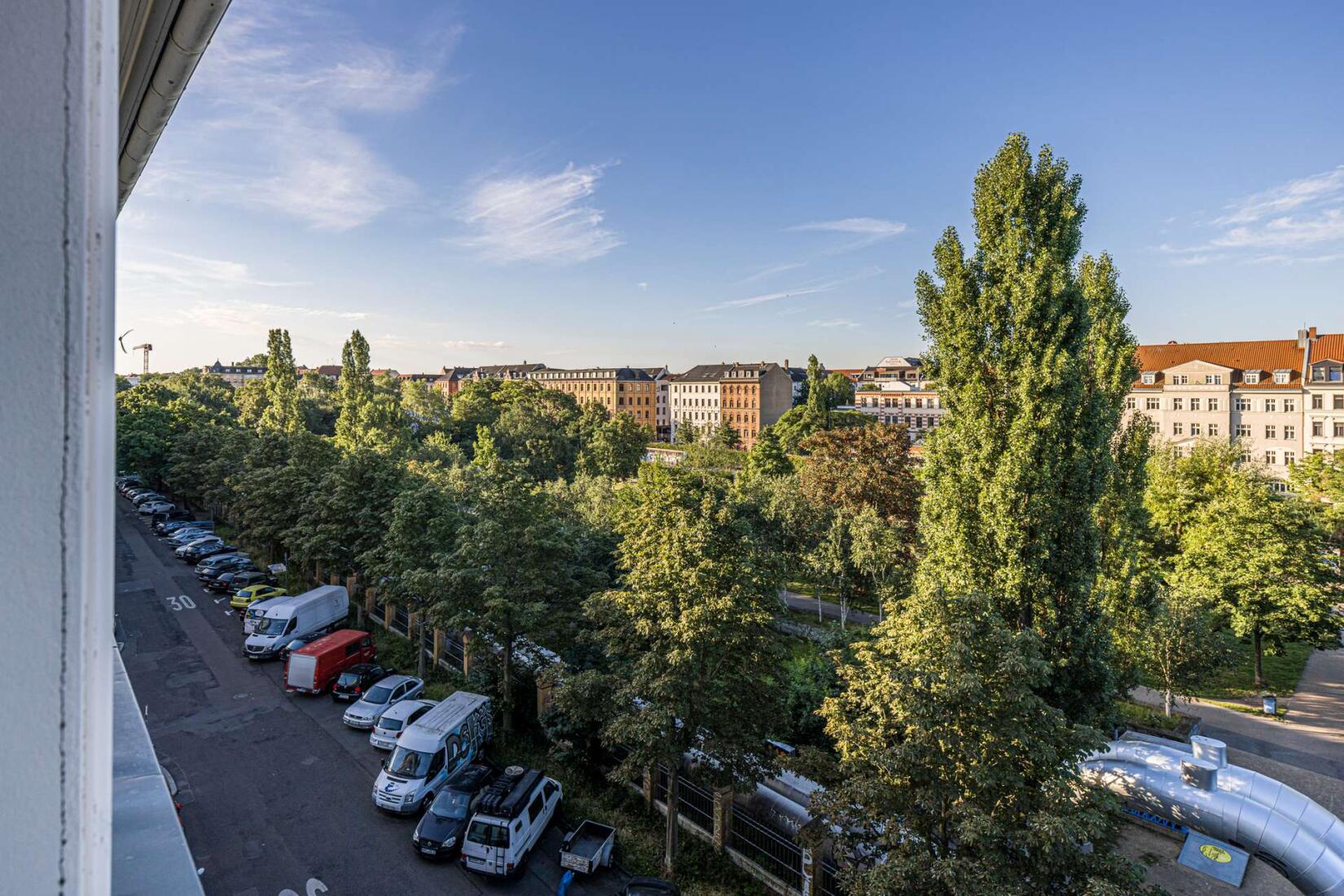 Blick auf den Lene-Voigt-Park