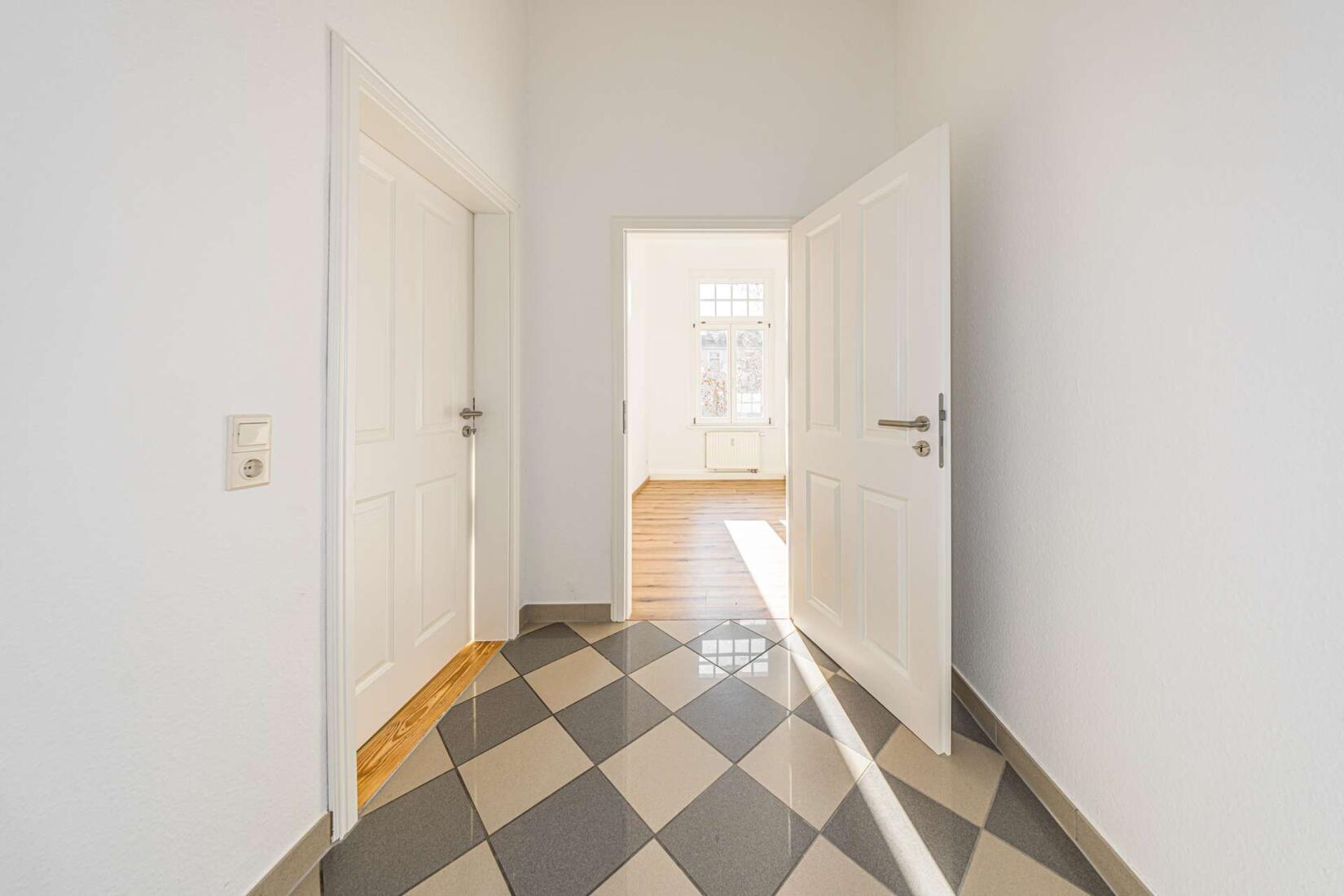 Blick ins Schlafzimmer