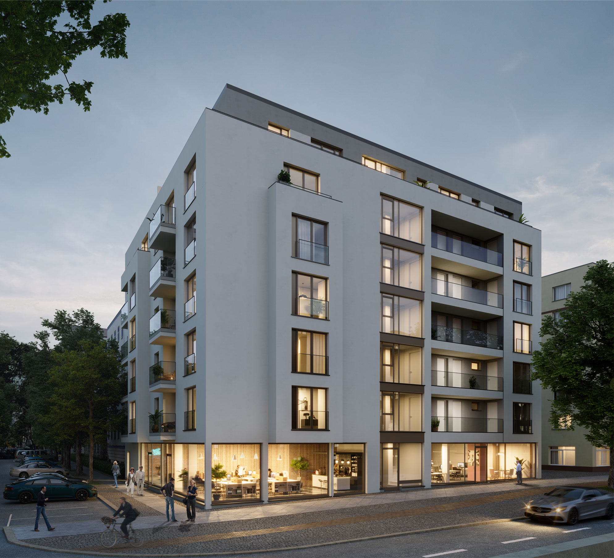 ZIEGERT Immobilien - Visualization of the CITYAUE project at Wilhelmsaue 1