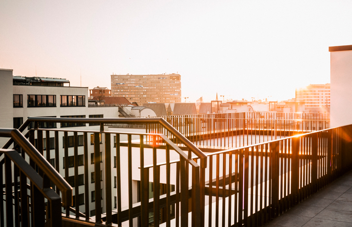 View from the roof terrace of our ZIEGERT headquarters in the heart of Berlin